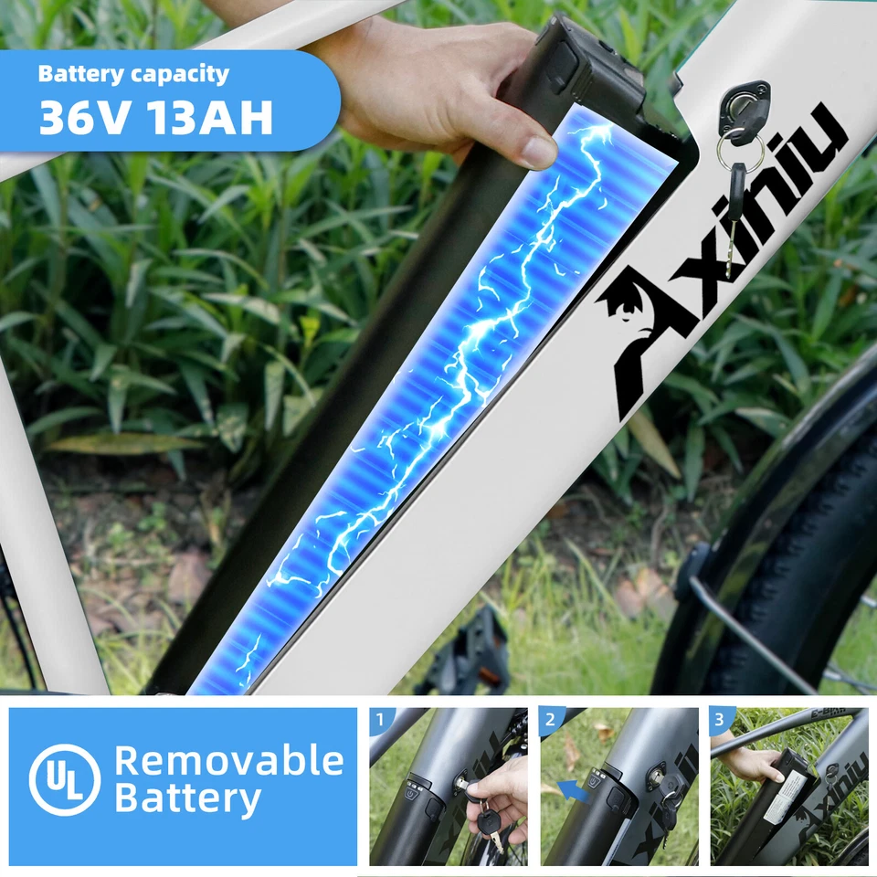 26" Peak 750W Ebike 36V Electric Bicycle 25Mph Motor Commuter Mountain Bike - Image 2 of 4