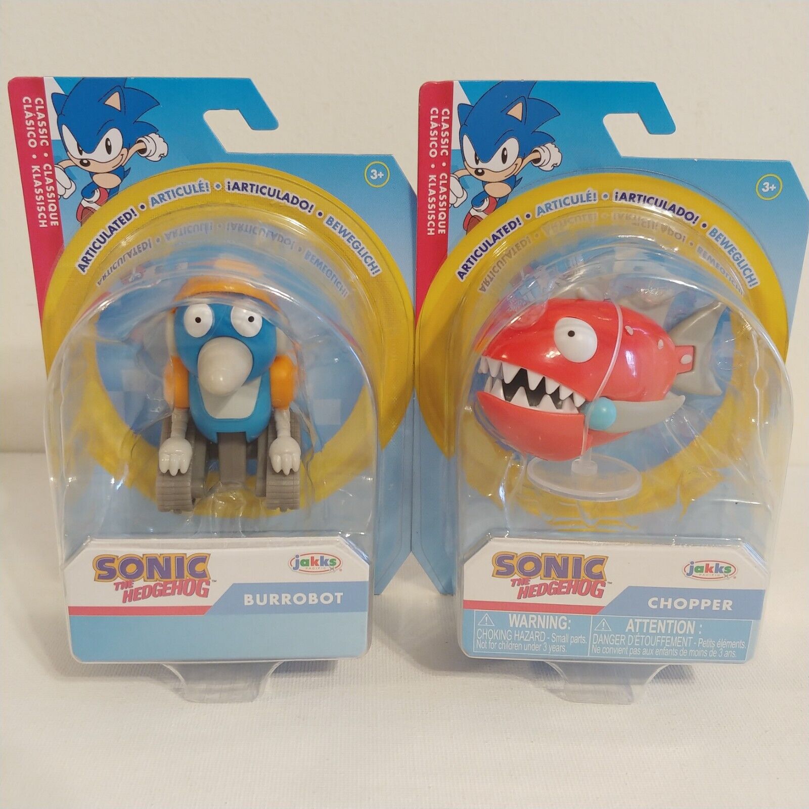 Burrobot & Chopper Jakks 2.5 inch Sonic the Hedgehog Figures New RARE 2022