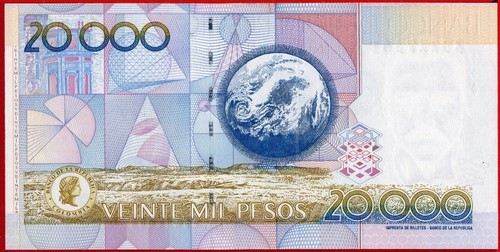 COLOMBIA 20.000 20000 PESOS 8 8 2001 P 454c UNC envío gratis desde 100$ - Imagen 3 de 3
