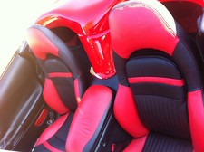 C5 Corvette 1997-2004 Replacemen Leather Torch Red Black Cover C5 Corvette 1997-2004 Replacemen Leather Torch Red Black Cover