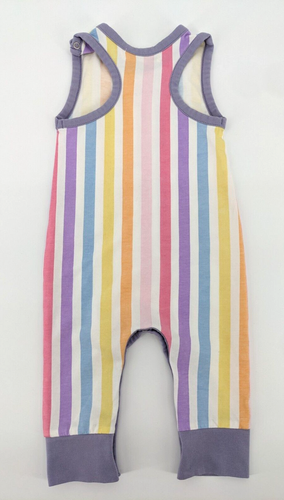 Monica & Andy Sleeveless Pastel Stripes Romper Baby Girl 3-6 months - Picture 3 of 4