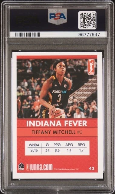 2017 Rittenhouse WNBA TIFFANY MITCHELL PSA 9 South Carolina Gamecocks - Image 2 of 2