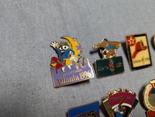 Lot of 16 Lapel Tie Hate Pins Olympics Atlanta Sydney Republican Baseball Pony - Picture 2 of 10