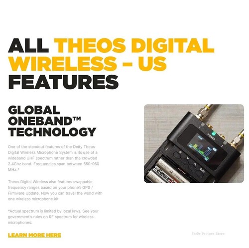DEITY THEOS UHF Wireless Microphone System Dual Channel Recording Microphone - Picture 6 of 10