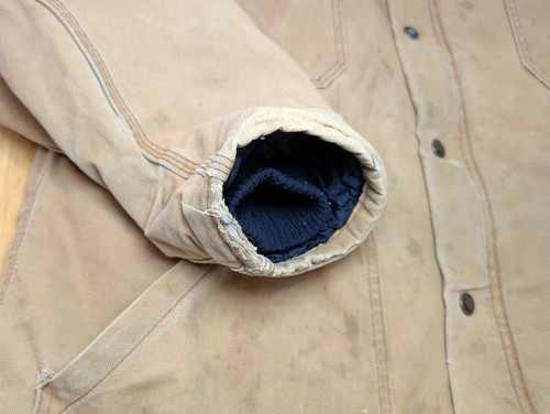 Vintage Dickies Work Coat XL, Quilt Lined Canvas Chore Detroit Style Duck Jacket - Picture 7 of 22