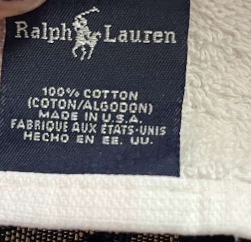 Toalla de baño vintage Ralph Lauren Home rosa blanco a rayas algodón EE. UU. - Imagen 4 de 5
