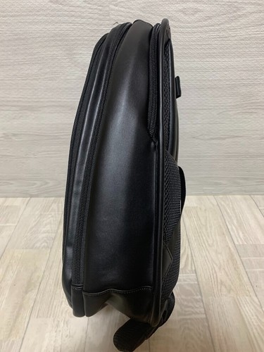 Tumi Alpha 3 Backpack Slim Leather Black Business Bag Padded PC Pocket Outlet - Picture 2 of 8