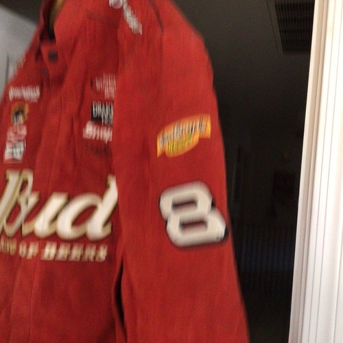 Vintage Chase Authentic Leather Dale Earnhardt Jr, Budweiser NASCAR Jacket XL - Picture 7 of 22
