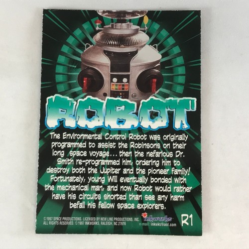 LOST IN SPACE CLASSIC (Inkworks/1997) RARE 1:108 FOIL EMBOSSED "ROBOT" Card #R1 - Picture 2 of 4