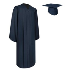 Endea Graduation Matte Navy Blue Gown Cap for High School College Unisex