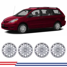 4Pcs 16''Wheel Rim Cover Hubcaps For 2004-2010 TOYOTA SIENNA Lacquer Trim Rings