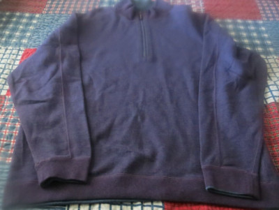 Tommy Bahama Men's Long Sleeve 3/4 Zip Purple (Puce) Size L