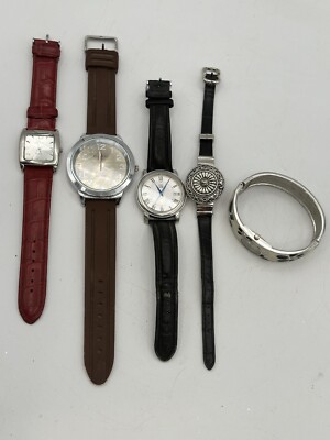 Ladies Watch Lot Of 5 Untested Arden Element ESQ Viviani Fashion Pieces