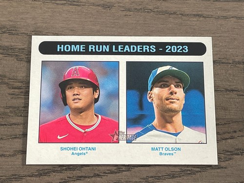 2024 Topps Heritage White Border Shohei Ohtani Matt Olson #307 Home Run Leaders