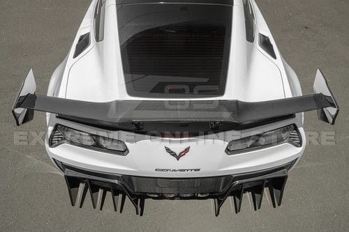 Difusor de parachoques trasero con aletas de fibra de carbono para Corvette C7 Performance Track 14-19 - Imagen 8 de 24