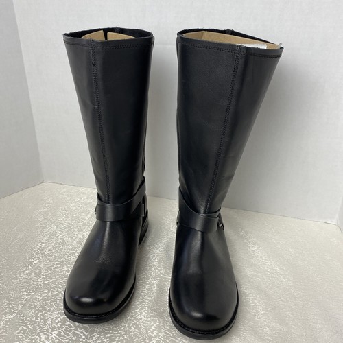 Women’s Boots 9.5 Black OluKai Knee High Leather Riding Boots New With Box - Picture 3 of 15