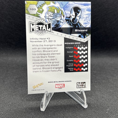 #103 BLIZZARD 2024 SkyBox Marvel Metal Avengers Universe SERIE ALTA - Imagen 2 de 2
