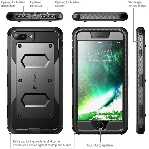 For iPhone 8 7 Plus / iPhone 8+ 7+ Case i-Blason Armorbox Screen Protector Cover - Picture 7 of 43