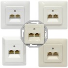 2-Fach Anschlußdose UAE RJ45 8/8 (4)-8/8 (4) Aufputz Unterputz 8/8 (8)-8/8 (8)