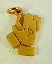 Vintage Goldtone Weight Watchers Milestone Charm 16