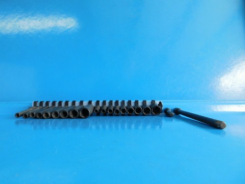 USED, SNAP ON TOOLS 1/4 IN. DR. "SAE" SHORT & DEEP SOCKETS,+ 2 EXTENSIONS, 20 PC - Foto 7 di 9