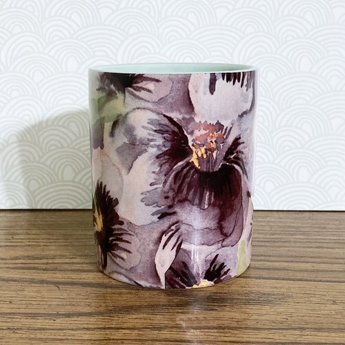 Anthropologie Livia Violet Coffee Mug 12 oz Purple Floral - Picture 4 of 9