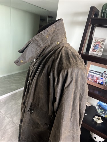 BARBOUR Vintage Solway Zipper WAXED Jacket Olive C46/117 ✅🌟🇬🇧 - Picture 6 of 23