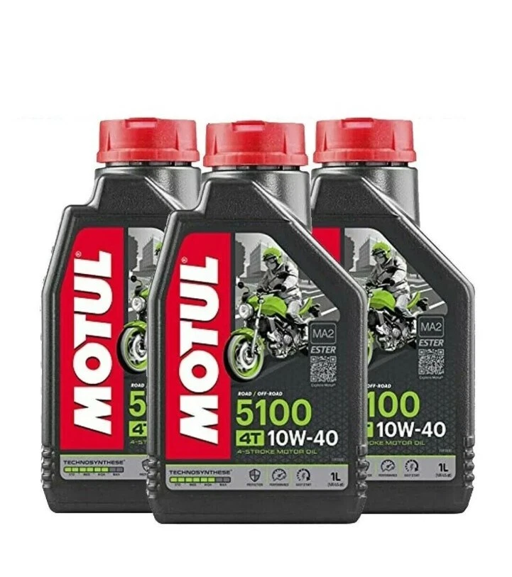 3 LITRES D'HUILE MOTEUR MOTO MOTUL 5100 10W40 MA2 4 TEMPS SCOOTER - Photo 1/1