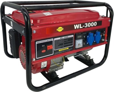 WL3000 Not Strom Generator Erzeuger 2.8KW 6,5PS Benzin 15l 4Takt 2x230V 1x12V