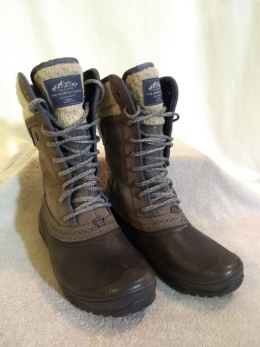 The North Face Womens Shellista II Mid Gray Winter Boots, Size