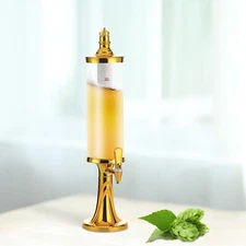 3L/102oz Beer Tower Beverage Dispenser with Spigot & Ice Tube Mimosa Tower
