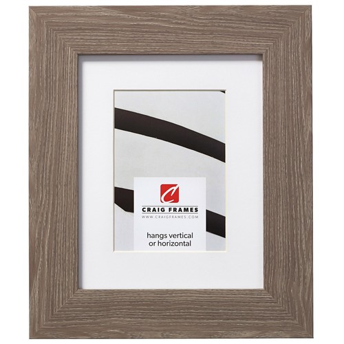 American Barn, 2 Inch Gray Faux Barnwood Picture Frame With a Mat, 4-Pack - Picture 2 of 8