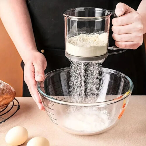 Semi-Automatic Flour Sifter with Hand Press Flour Sieve Non-stick Baking Tools - Picture 3 of 9