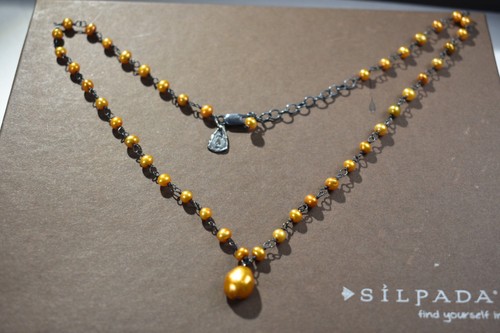 Silpada Oxidized Sterling Silver & Copper Color Pearl Necklace N1377 - Picture 12 of 12