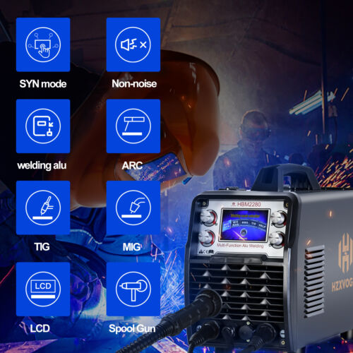 Aluminium 5 IN 1 MIG Welder 220V MIG MMA Stick Lift Tig Welding Machine 200A DE - Picture 3 of 13