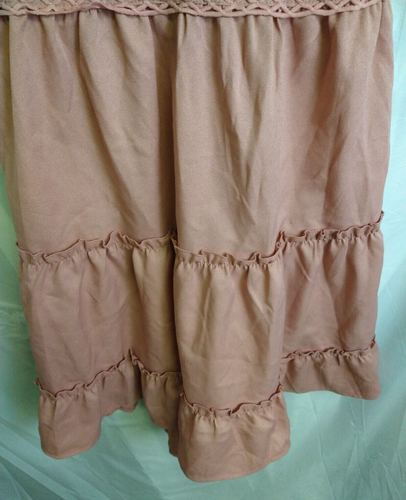 Womans SHEIN Size L Pink Smocked Floral Babydoll Ruffle tie Dress Cottage - Picture 8 of 8