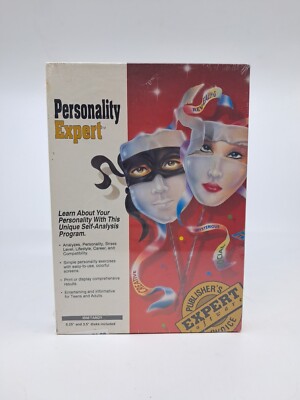 Vintage 1992 Personality Expert by Expert Software Tandy/IBM Dos 3.0 RARE SEALED