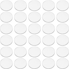 100 Pcs Clear Circles Acrylic Sheet 1 Inch Circular Miniature Bases Blanks Acryl