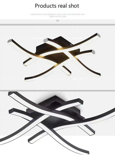 Modern LED Ceiling Light Wave Lamp Room Corridor Aisle Home Decoration Lustre - Bild 15 von 26
