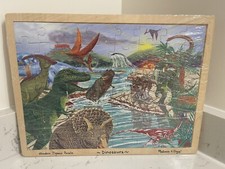Melissa  Doug Dinosaurs 48 Piece Wooden Jigsaw Puzzle Ages 3 With Tray