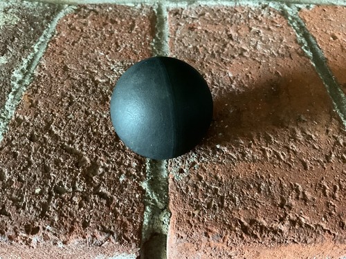 Vintage 1970s OFFICIAL SEAMLESS 555 black rubber HANDBALL Ball ROCKY Movies #2 - Bild 5 von 7