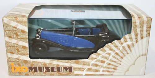 Ixo 1/43 Scale - MUS046 - Delage D8SS Fernandez Darrin 1932 - Blue / Black - Picture 1 of 4