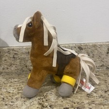 Melissa  Doug Brown Horse Pony Plush Stuffed Animal Educational Soft 8  Tall