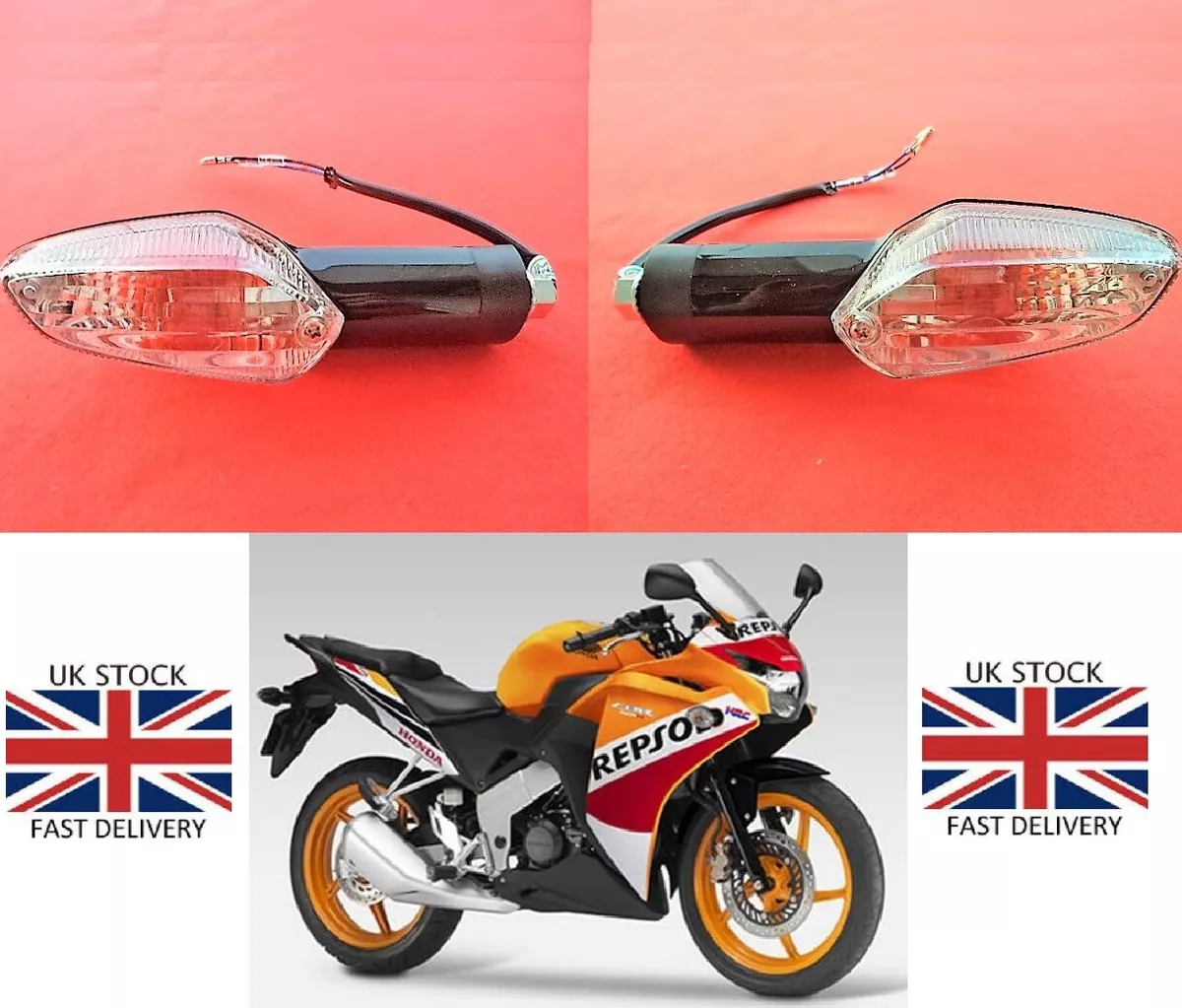 Honda CBR 125 R Indicators Front Right Rear Right 2011 2019 UK STOCK