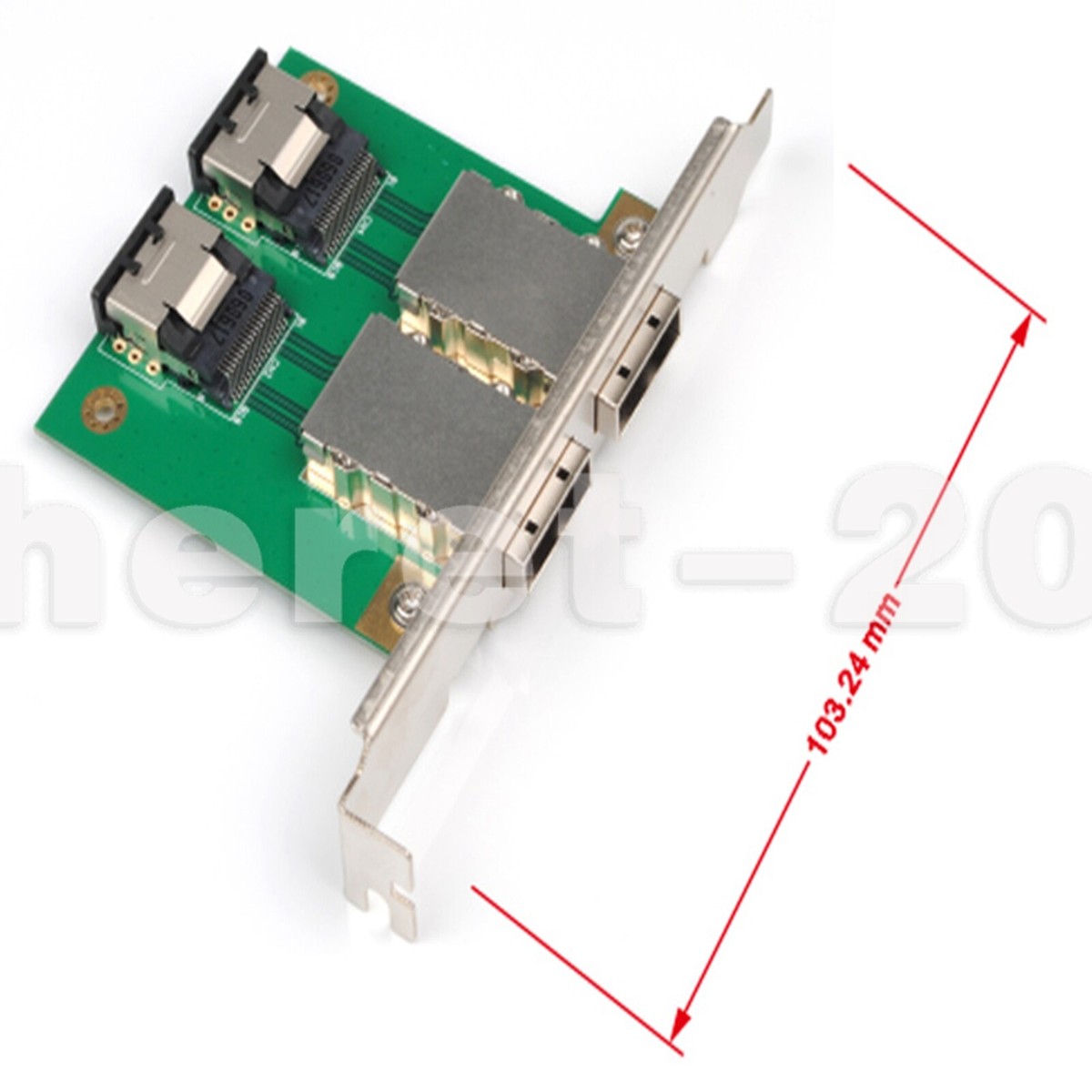 Sff Pci Bracket Mini SAS SFF-8087 To 8088 PCI-E Adapter Card - 2-Port Internal To External For RAID 6 To 8 Pin Pcie - Foto 4
