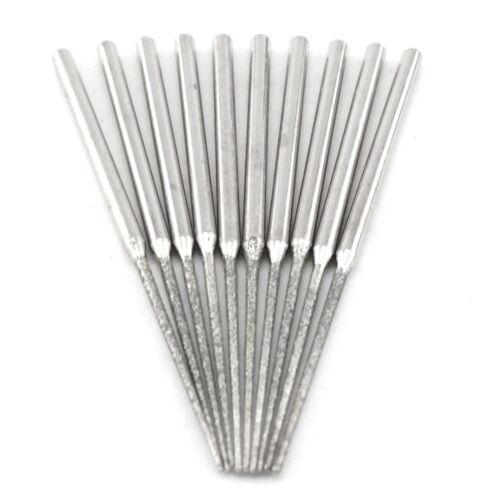 20 pz punte di rettifica diamantata testa affusolata 1,5 mm sbavature rotanti cono affilato esteso - Foto 4 di 8