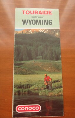1971  CONOCO  TOURAIDE  ROAD MAP OF WYOMING