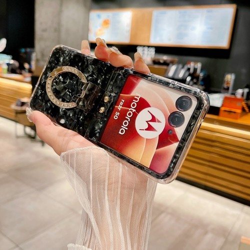 Funda 3D Brillante Transparente TPU Anillo Abatible para Motorola Razr+Plus 2024/50 Película Ultra Suave - Imagen 10 de 17