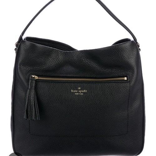 Kate Spade New York Black Pebbled Leather Tote Purse**