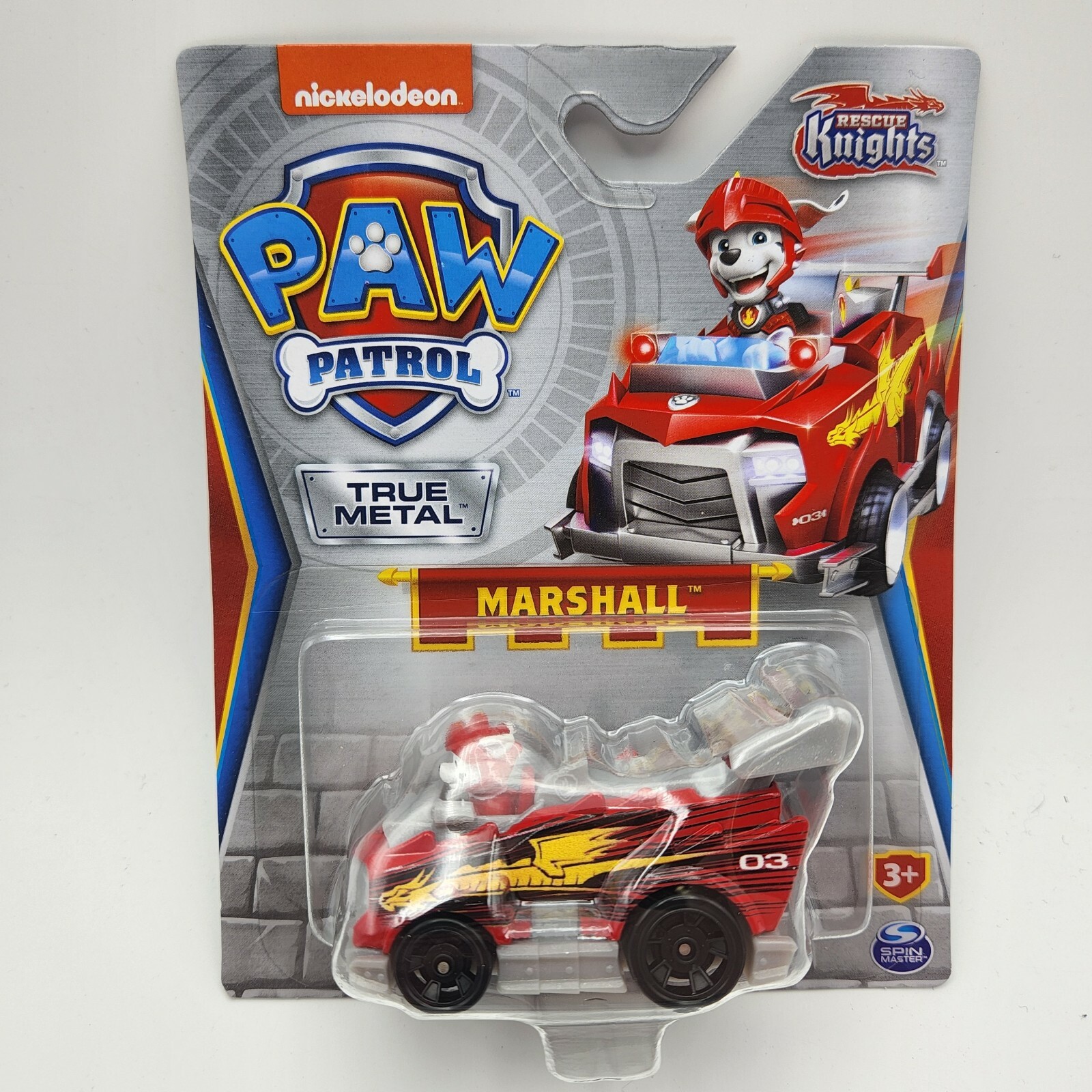 2022 Paw Patrol True Metal Rescue Knights Series MARSHALL Diecast NEW SHIPS FREE